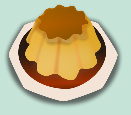 Caramel cake vector drawing