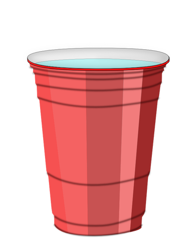 Red plastic cup vector clip art