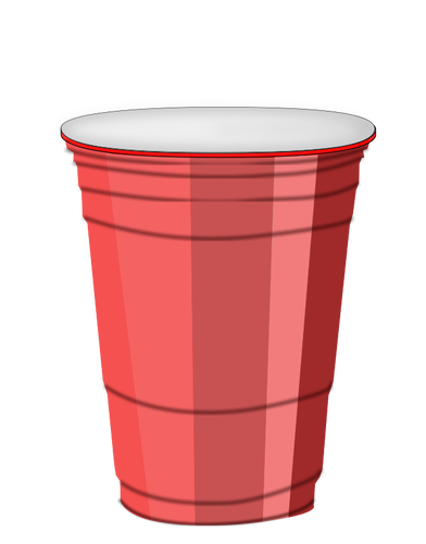 Plastic cup vector drawing