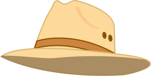 Illustrazione vettoriale di cerchio largo cappello beige