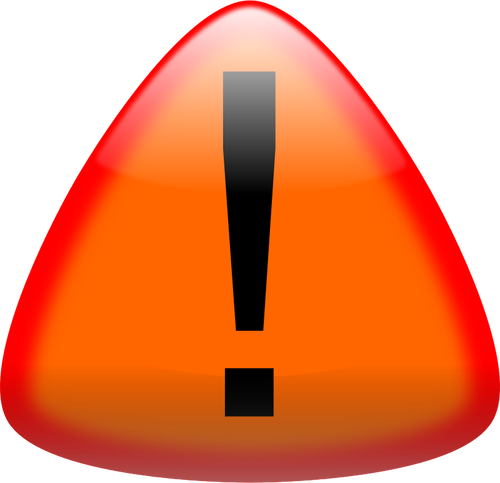 Warning button vector drawing