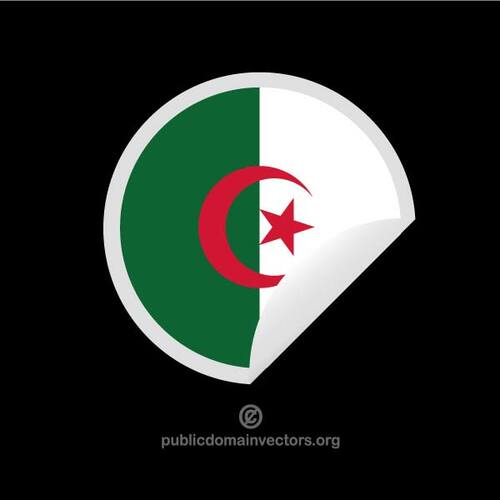 Autocolant cu drapelul Algeriei