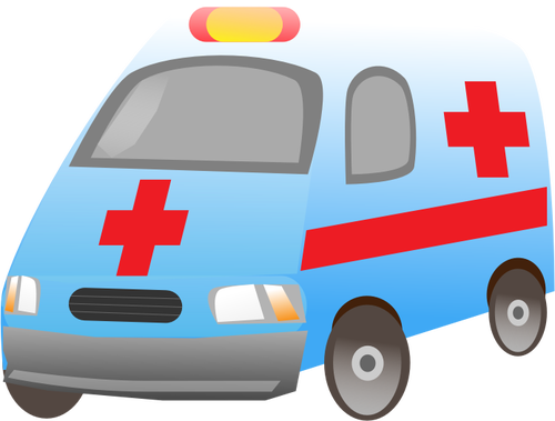 Glossy ambulance vector image.