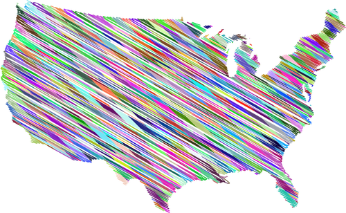 Amerika skizziert prismatischen