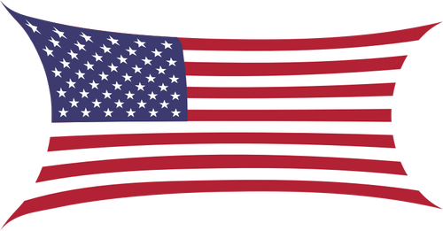 Stretched flag of America