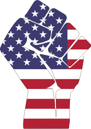 Americká vlajka pěst