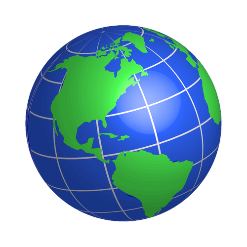 Nord- och sydamerikanska globe vektorbild