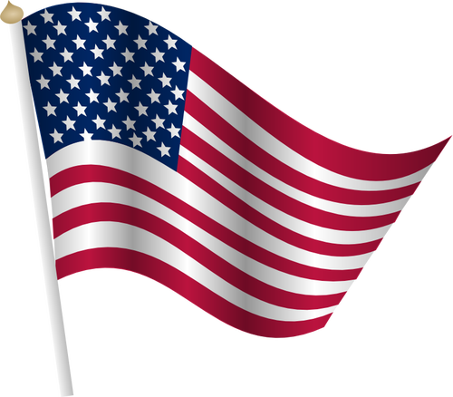 Download American flag waving | Public domain vectors