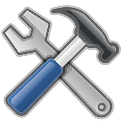 Hammer und Schraubenschlüssel Tools Vektor-Bild