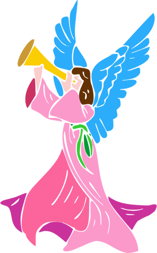 Angel blowing horn