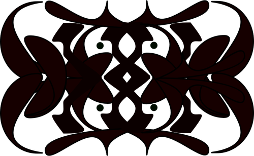 בתמונה וקטורית של קישוט השבט סימטרית