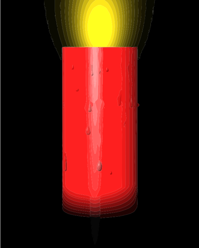 Imágenes Prediseñadas Vector de vela roja encendida.