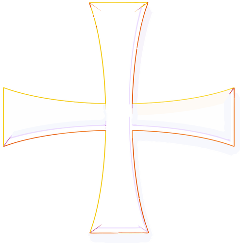 Color Greek cross vector image