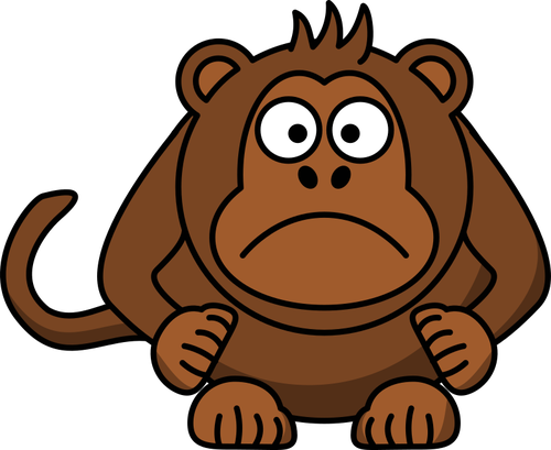 Rozzlobený kreslená opice