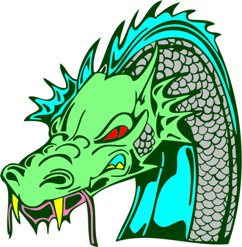 Dragon vert en colère