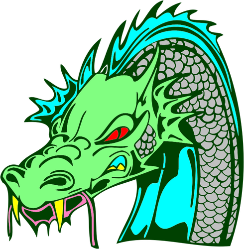 Angry green dragon