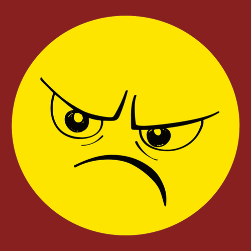 Angry smiley face | Public domain vectors