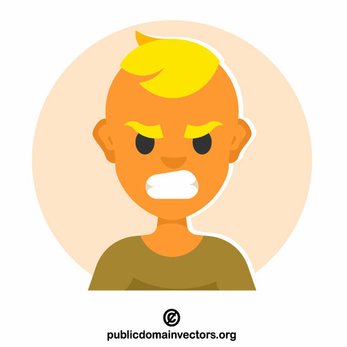 Angry face clip art