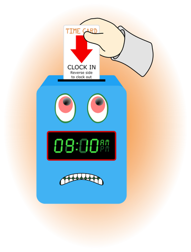 Angry time clock