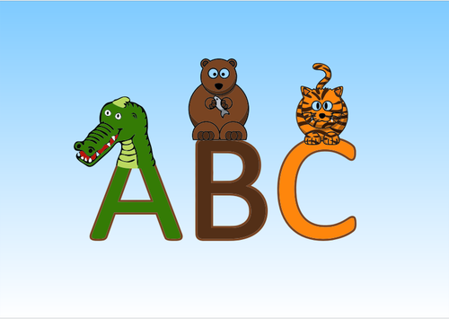 Векторные иллюстрации животных алфавит