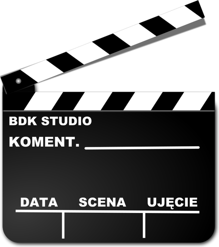 Filmowanie clapperboard wektorowa