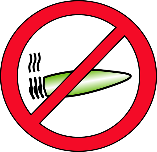 Vector drawing of no cigars symbol