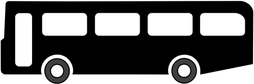 Toplu ulaşım otobüs simge vektör küçük resmini