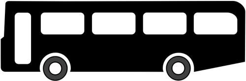 Image clipart vectoriel du symbole de bus de transport en commun