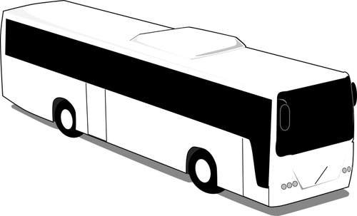Ônibus de preto e branco