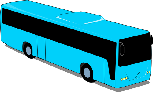 Imagem do ônibus azul