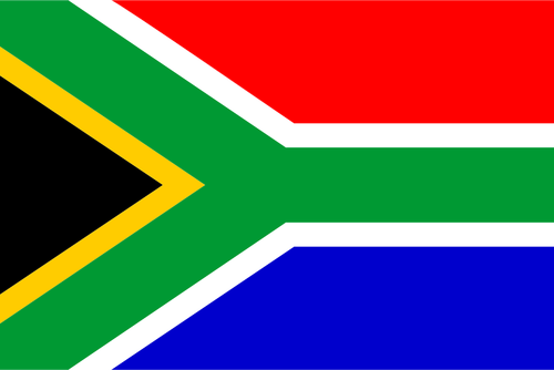 Vlag van Zuid-Afrika vector afbeelding