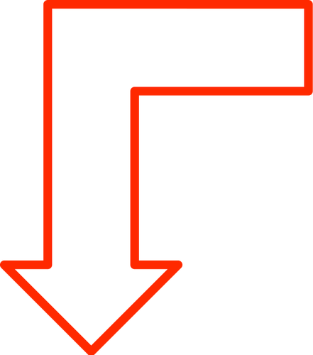 Flecha en forma de L