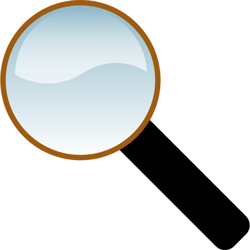 Glossy magnifying glass vector drawing