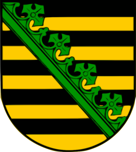 וקטור תמונה של סמל המדינה הגרמנית סקסוניה