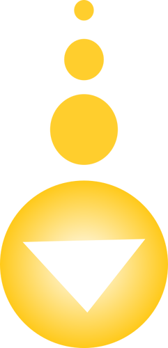 Forme de flèche jaune