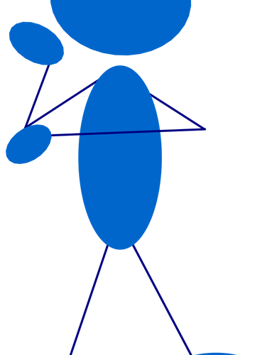 Desenho vetorial de homem azul
