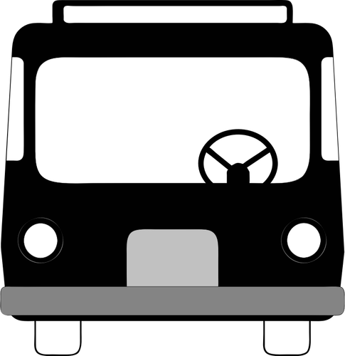 Front view of city public transport vehicle vector illustration