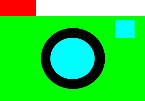 緑のカメラのアイコンのベクトル イラスト
