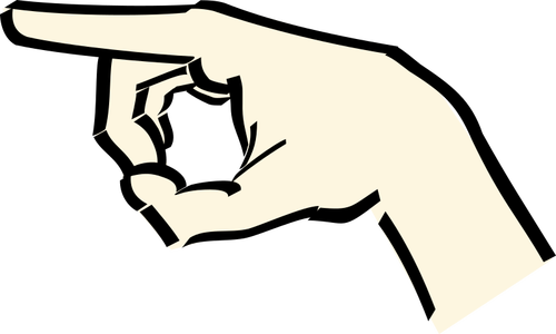 Wijzende hand vector afbeelding