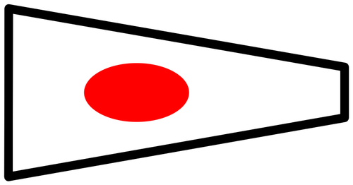 Japanische Flagge Signal Vektor-ClipArt