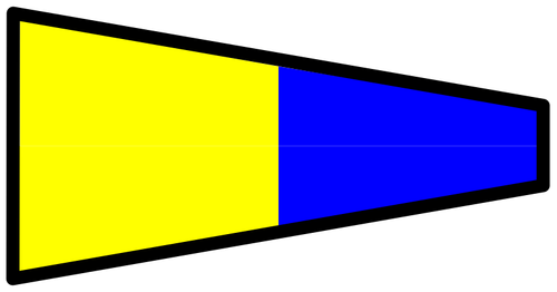 Gráficos do vetor do sinal bandeira ucraniana