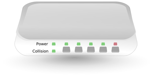 5 ポート ネットワーク ハブ ベクター グラフィックス