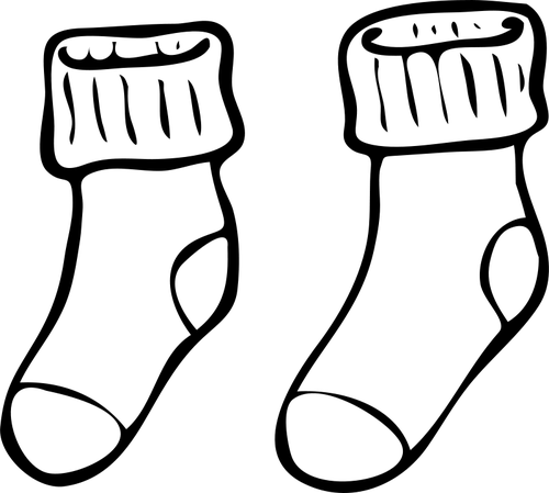 Sepasang kaus kaki vektor gambar