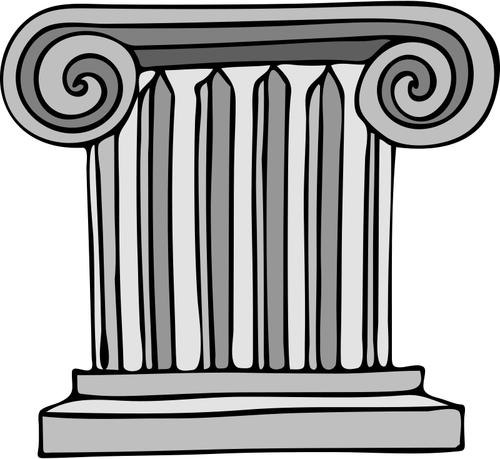 Vector image of column pillar