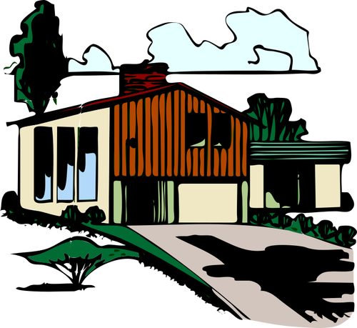 رسم منزل ريفي