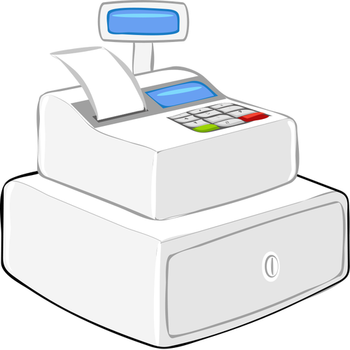 Cash register vector image