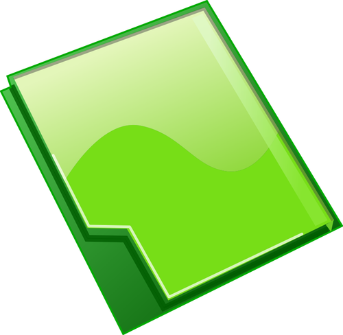 Closed green folder vector clip art
