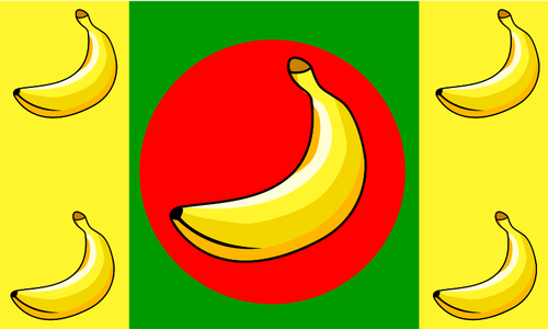 Banánová republika vlajka vektorový obrázek