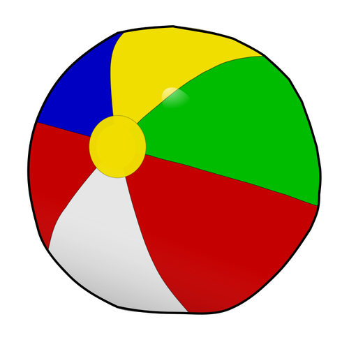 Vector drawing of beach ball