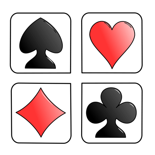 משחק קלפים סימנים וקטור תמונה